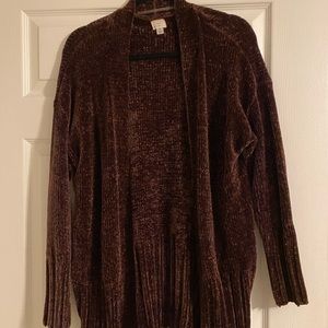 A New Day brown chenille cardigan, so soft!